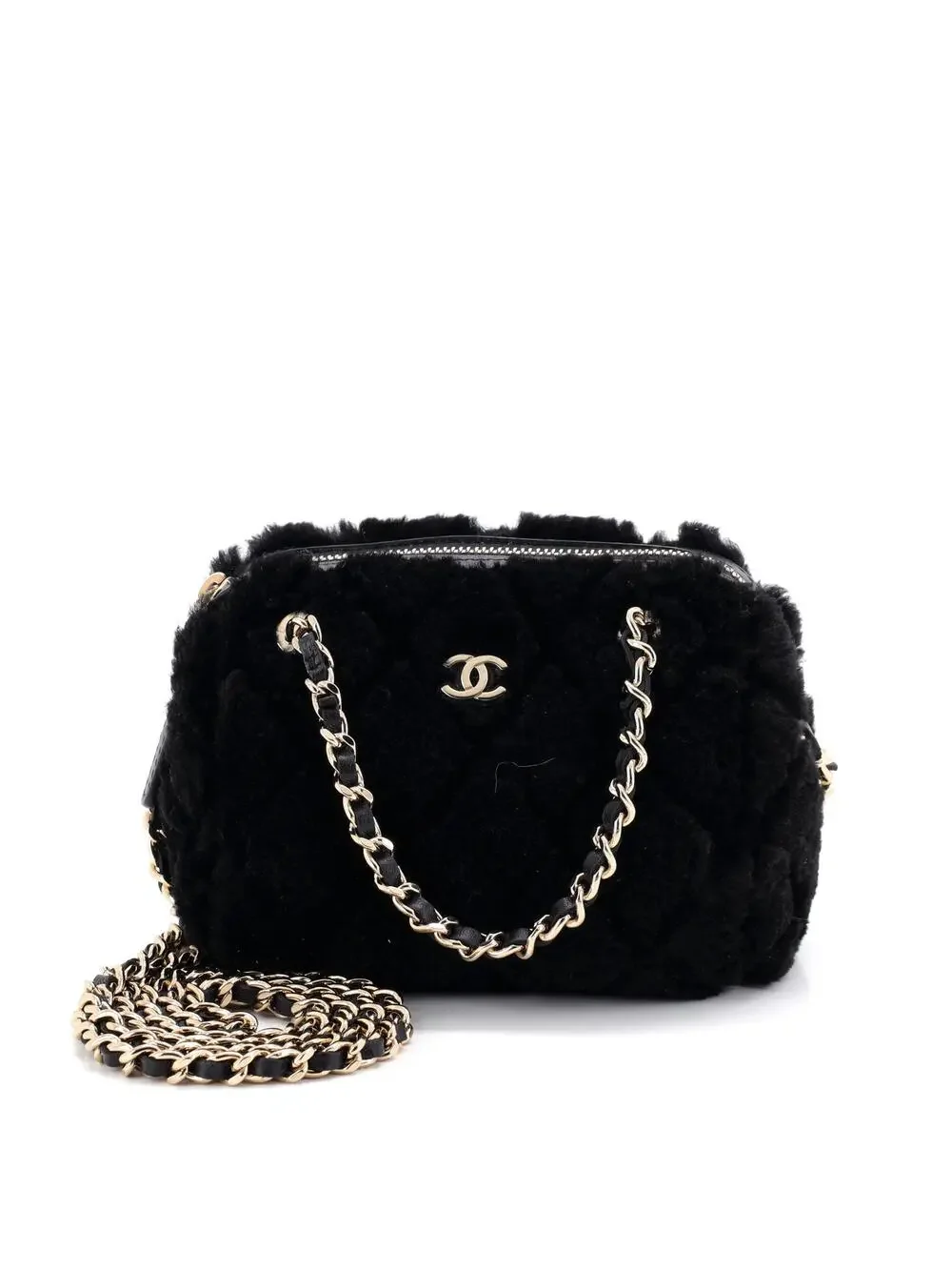 Chanel Cc Double Chain Zip Clutch With #254498C41B